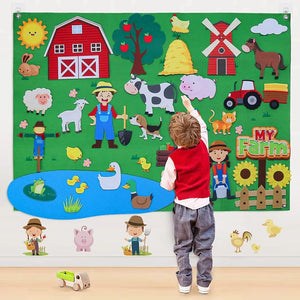 Tableau éducatif en feutrine Montessori