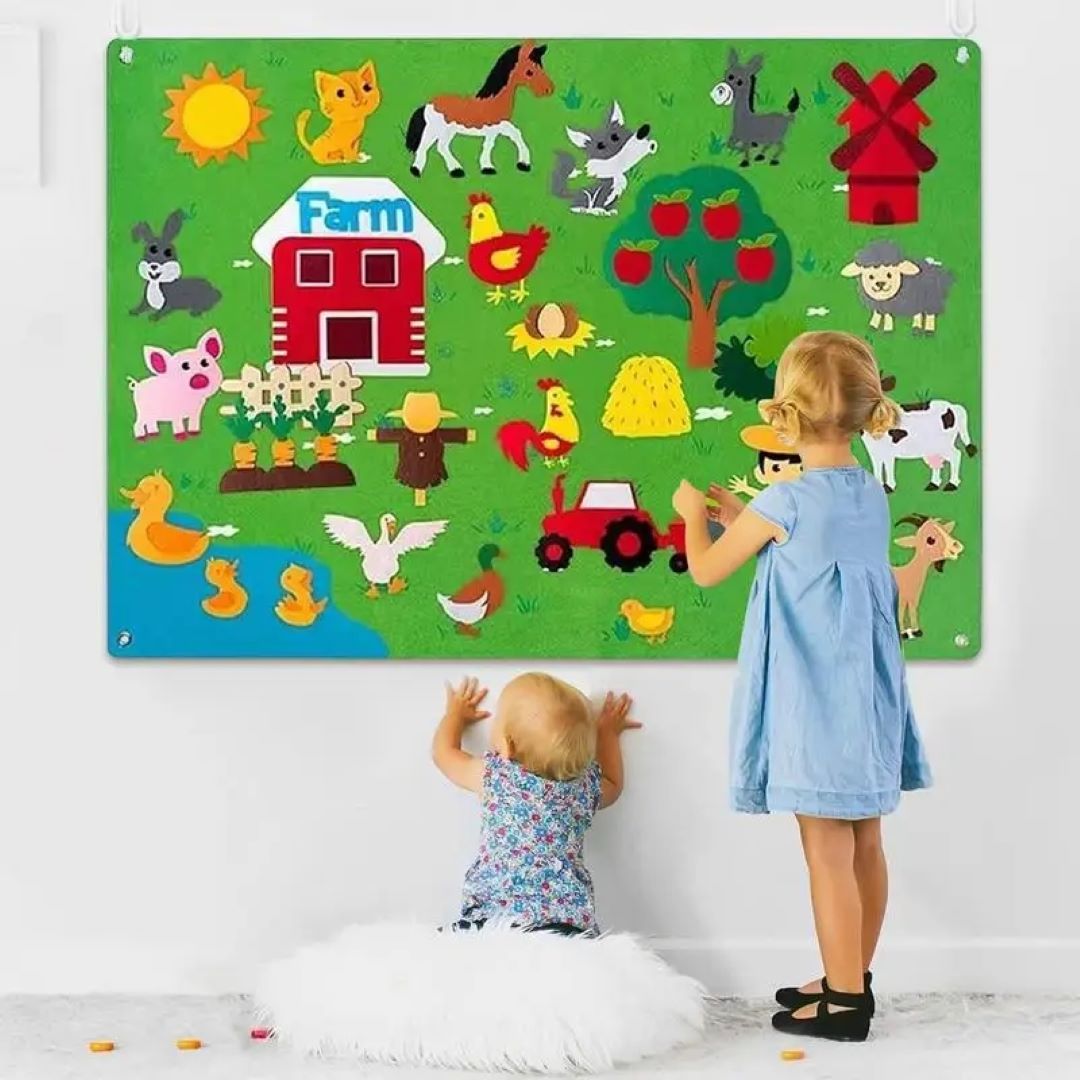 Tableau éducatif en feutrine Montessori